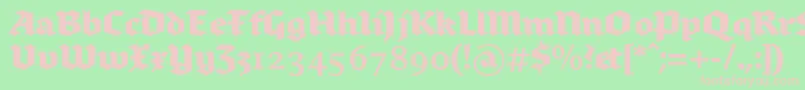 Brokenscriptbold Font – Pink Fonts on Green Background