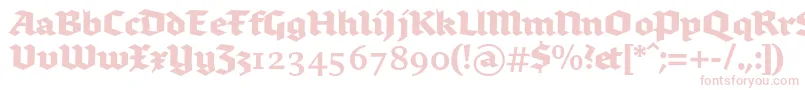 Brokenscriptbold-Schriftart – Rosa Schriften auf weißem Hintergrund