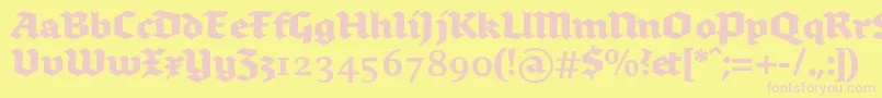fuente Brokenscriptbold – Fuentes Rosadas Sobre Fondo Amarillo