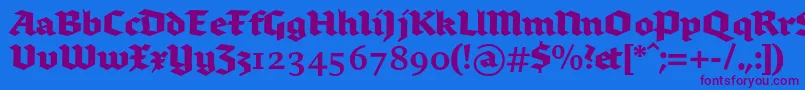 Lisätietoja Brokenscriptbold-fontista Brokenscriptbold-fontti – violetit fontit sinisellä taustalla