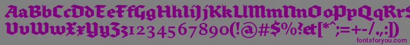 Brokenscriptbold Font – Purple Fonts on Gray Background