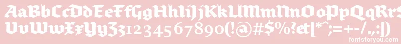 Brokenscriptbold Font – White Fonts on Pink Background