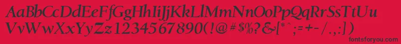 Heatherville Font – Black Fonts on Red Background
