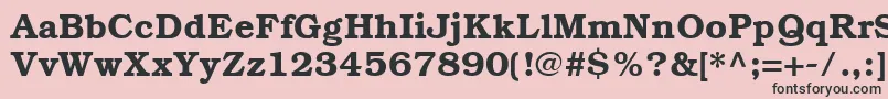 ItcBookmanCeDemi Font – Black Fonts on Pink Background