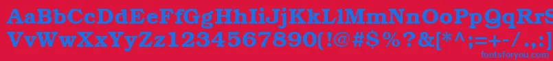 ItcBookmanCeDemi Font – Blue Fonts on Red Background