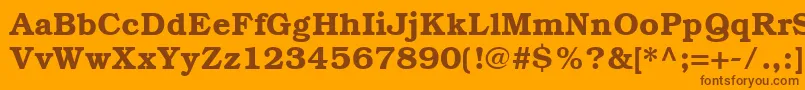 ItcBookmanCeDemi Font – Brown Fonts on Orange Background