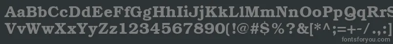 ItcBookmanCeDemi Font – Gray Fonts on Black Background