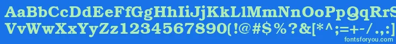 ItcBookmanCeDemi Font – Green Fonts on Blue Background