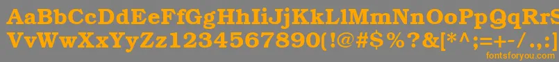 ItcBookmanCeDemi Font – Orange Fonts on Gray Background