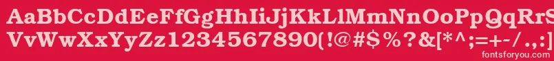 ItcBookmanCeDemi Font – Pink Fonts on Red Background