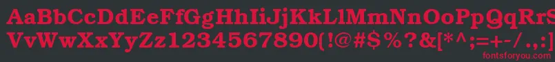 ItcBookmanCeDemi Font – Red Fonts on Black Background