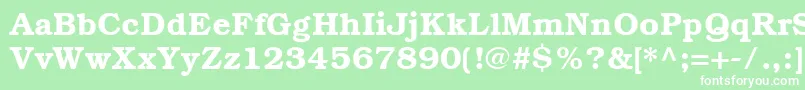 ItcBookmanCeDemi Font – White Fonts on Green Background