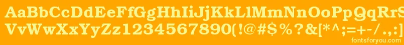 ItcBookmanCeDemi Font – Yellow Fonts on Orange Background