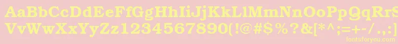 ItcBookmanCeDemi Font – Yellow Fonts on Pink Background