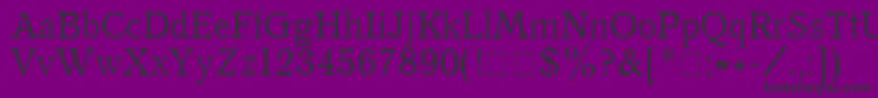Quantantiqua-Schriftart – Schwarze Schriften auf violettem Hintergrund