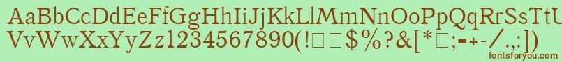 Quantantiqua Font – Brown Fonts on Green Background