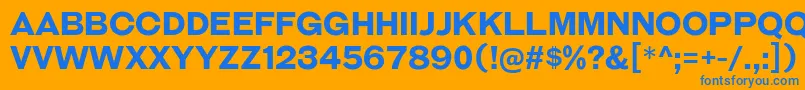 GalderglynnTitlingBd Font – Blue Fonts on Orange Background