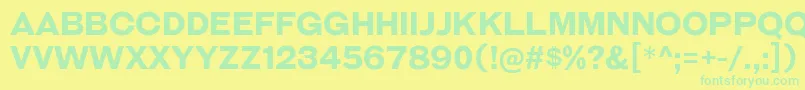 GalderglynnTitlingBd Font – Green Fonts on Yellow Background