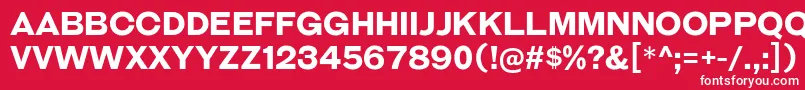 フォントGalderglynnTitlingBd – 赤い背景に白い文字