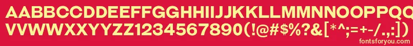 GalderglynnTitlingBd Font – Yellow Fonts on Red Background