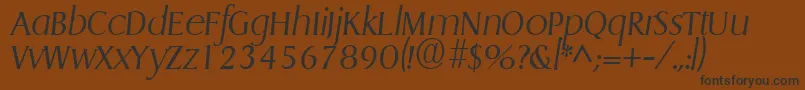 Шрифт GriffonlightItalic – чёрные шрифты на коричневом фоне