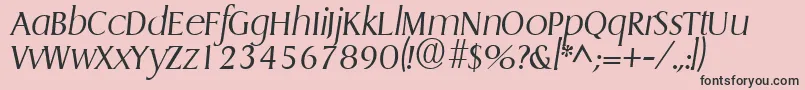GriffonlightItalic Font – Black Fonts on Pink Background