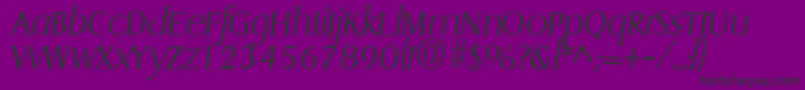 Шрифт GriffonlightItalic – чёрные шрифты на фиолетовом фоне