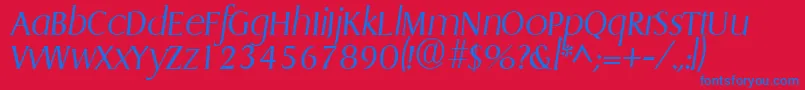 GriffonlightItalic Font – Blue Fonts on Red Background