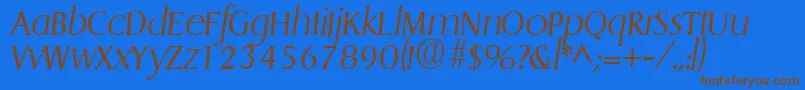 Police GriffonlightItalic – polices brunes sur fond bleu