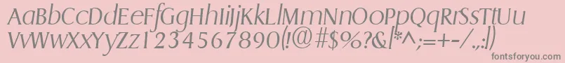 GriffonlightItalic Font – Gray Fonts on Pink Background