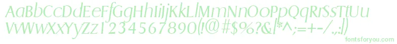 GriffonlightItalic-Schriftart – Grüne Schriften