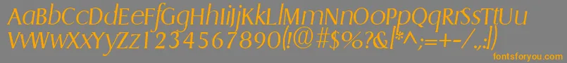 fuente GriffonlightItalic – Fuentes Naranjas Sobre Fondo Gris
