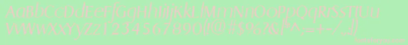 GriffonlightItalic Font – Pink Fonts on Green Background