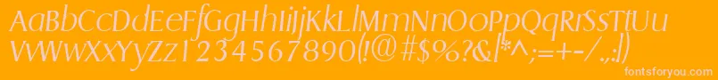 GriffonlightItalic Font – Pink Fonts on Orange Background