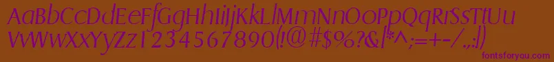Шрифт GriffonlightItalic – фиолетовые шрифты на коричневом фоне