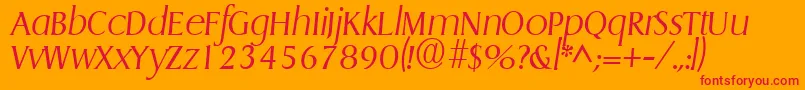 Шрифт GriffonlightItalic – красные шрифты на оранжевом фоне
