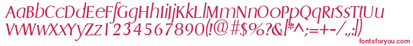 Fonte GriffonlightItalic – fontes vermelhas