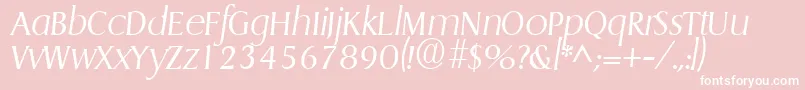 Шрифт GriffonlightItalic – белые шрифты на розовом фоне