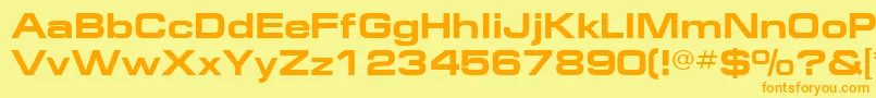 EuropeextBold Font – Orange Fonts on Yellow Background