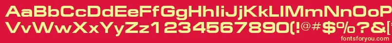 EuropeextBold Font – Yellow Fonts on Red Background