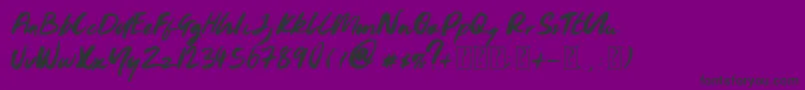 Youngblood Font – Black Fonts on Purple Background