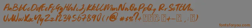 Youngblood Font – Brown Fonts on Gray Background