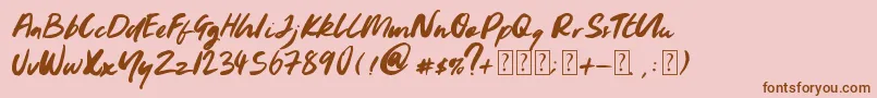Youngblood Font – Brown Fonts on Pink Background