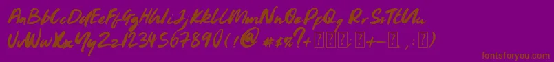 Youngblood-fontti – ruskeat fontit violetilla taustalla