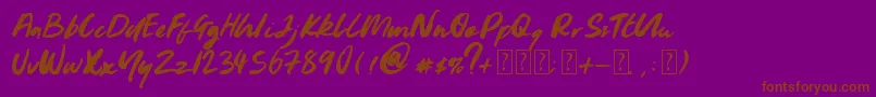 Youngblood Font – Brown Fonts on Purple Background