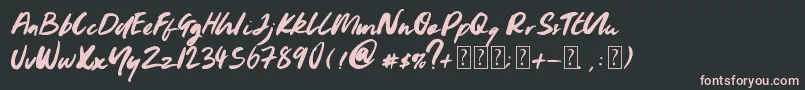 Youngblood Font – Pink Fonts on Black Background
