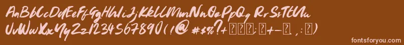 Youngblood Font – Pink Fonts on Brown Background