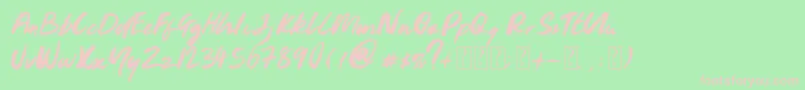 Youngblood Font – Pink Fonts on Green Background