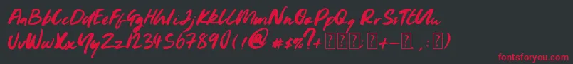 Youngblood Font – Red Fonts on Black Background