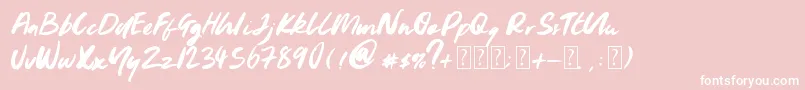 Youngblood Font – White Fonts on Pink Background